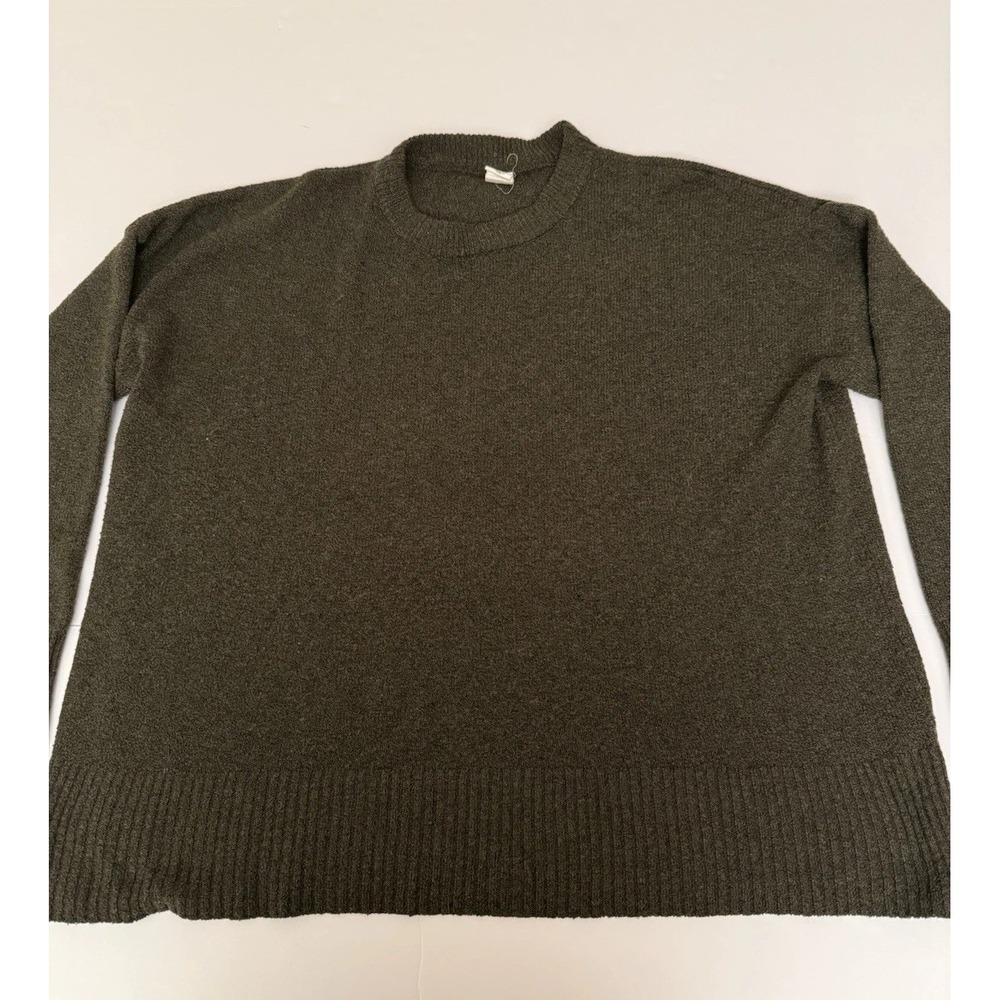 Melrose & Market Women Large Sweater Olive Green Soft Stretch Knit Casual Warm